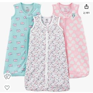 Infant sleep sack - set of 3. Never worn, just washed and stored. 0-3 months.